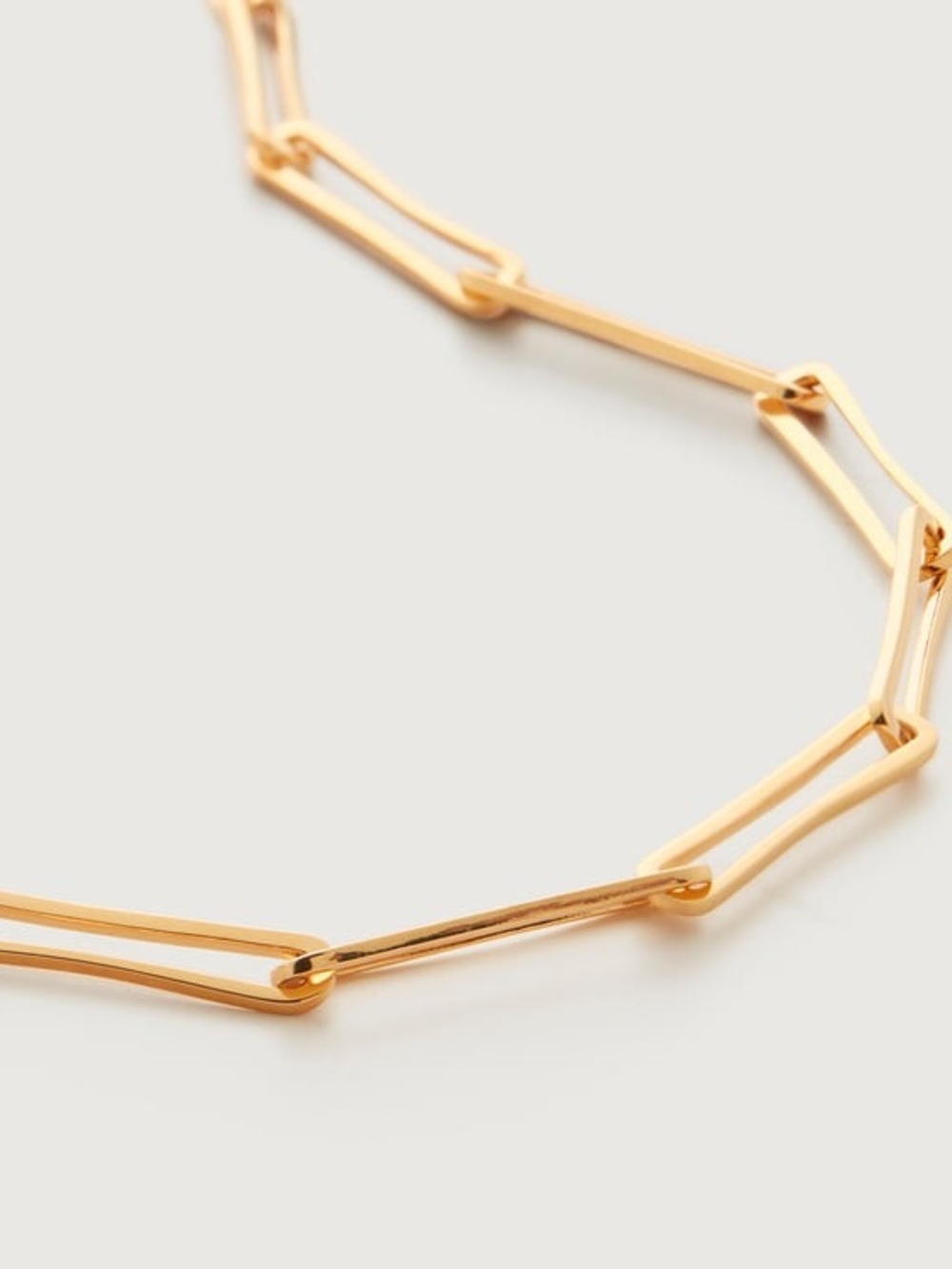 Monica Vinader 18k Gold Vermeil Alta Long Link Necklace Adjustable 43cm/17'